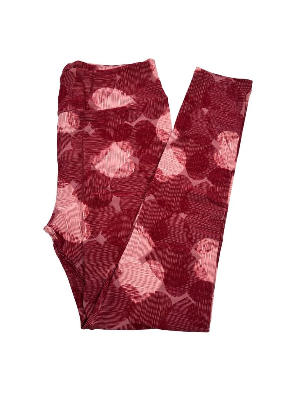 LuLaRoe TC Leggings Womens Tall Curvy Valentines Stripes Mauve Rose New